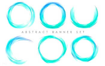 Abstract banner set in blue | Free stock vector - 484310