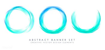 Abstract banner set in blue | Free stock vector - 484329