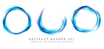 Abstract banner set in blue | Free stock vector - 484331