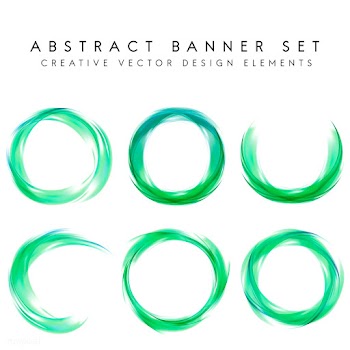 Abstract banner set in green | Free stock vector - 484122
