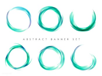 Abstract banner set in green | Free stock vector - 484134