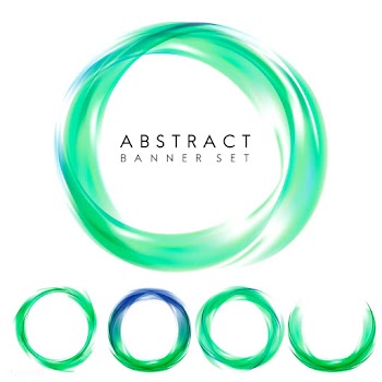 Abstract banner set in green | Free stock vector - 484156