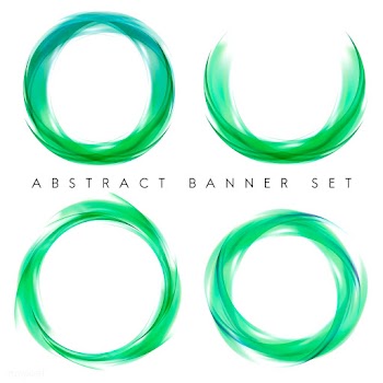 Abstract banner set in green | Free stock vector - 484170