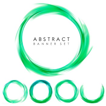 Abstract banner set in green | Free stock vector - 484179
