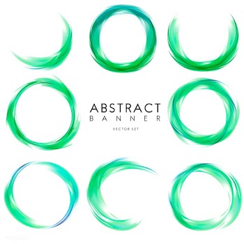 Abstract banner set in green | Free stock vector - 484202