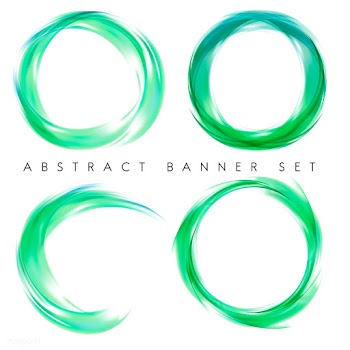 Abstract banner set in green | Free stock vector - 484204