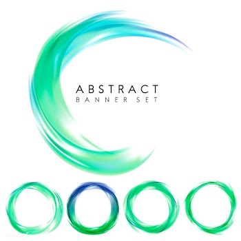 Abstract banner set in green | Free stock vector - 484241