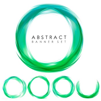 Abstract banner set in green | Free stock vector - 484248