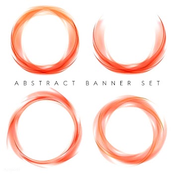 Abstract banner set in orange | Free stock vector - 484130