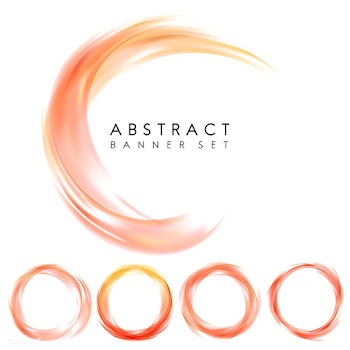 Abstract banner set in orange | Free stock vector - 484150