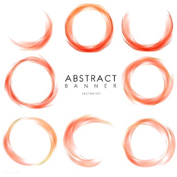 Abstract banner set in orange | Free stock vector - 484162