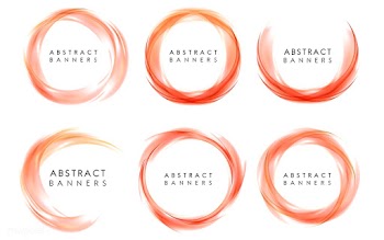 Abstract banner set in orange | Free stock vector - 484167