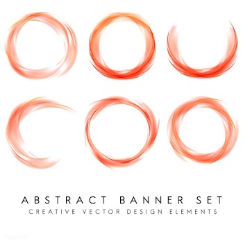 Abstract banner set in orange | Free stock vector - 484168