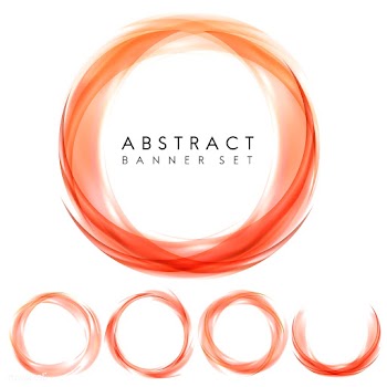 Abstract banner set in orange | Free stock vector - 484193