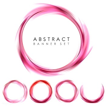 Abstract banner set in pink | Free stock vector - 484132