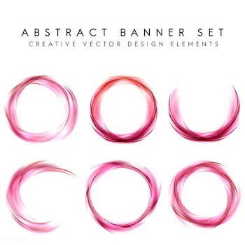 Abstract banner set in pink | Free stock vector - 484158