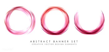 Abstract banner set in pink | Free stock vector - 484184