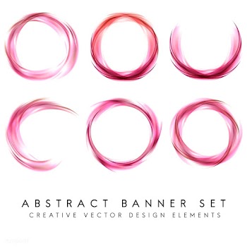 Abstract banner set in pink | Free stock vector - 484199