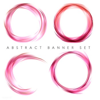 Abstract banner set in pink | Free stock vector - 484239