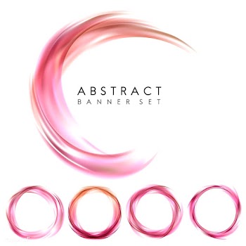 Abstract banner set in pink | Free stock vector - 484301
