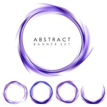Abstract banner set in purple | Free stock vector - 484110