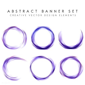 Abstract banner set in purple | Free stock vector - 484207