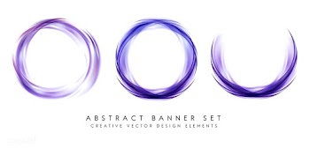 Abstract banner set in purple | Free stock vector - 484221