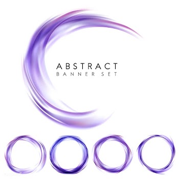 Abstract banner set in purple | Free stock vector - 484286