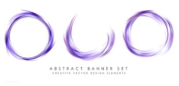 Abstract banner set in purple | Free stock vector - 484304