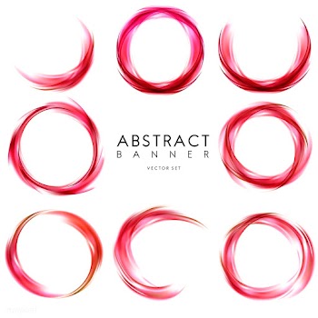 Abstract banner set in red | Free stock vector - 484120