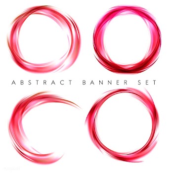 Abstract banner set in red | Free stock vector - 484146