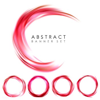 Abstract banner set in red | Free stock vector - 484153
