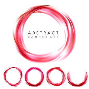 Abstract banner set in red | Free stock vector - 484157