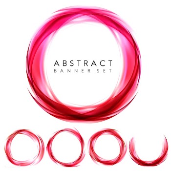 Abstract banner set in red | Free stock vector - 484164