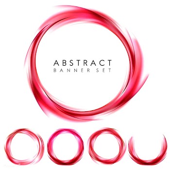 Abstract banner set in red | Free stock vector - 484189