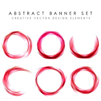 Abstract banner set in red | Free stock vector - 484272