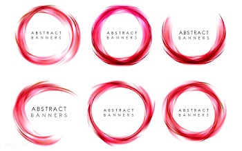 Abstract banner set in red | Free stock vector - 484284