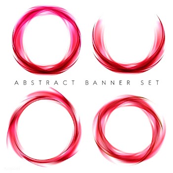 Abstract banner set in red | Free stock vector - 484312