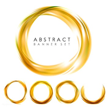 Abstract banner set in yellow | Free stock vector - 484154