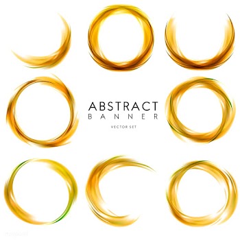 Abstract banner set in yellow | Free stock vector - 484242