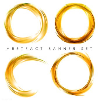Abstract banner set in yellow | Free stock vector - 484246