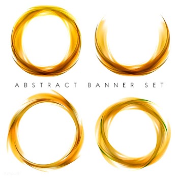 Abstract banner set in yellow | Free stock vector - 484271