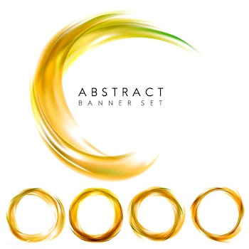 Abstract banner set in yellow | Free stock vector - 484305