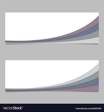 Abstract banner template from curved stripe vector image