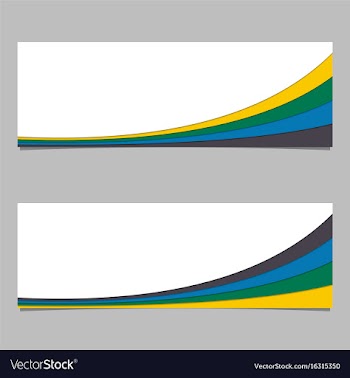 Abstract banner template from curved stripes vector image