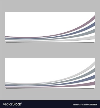 Abstract banner template from curved stripes vector image