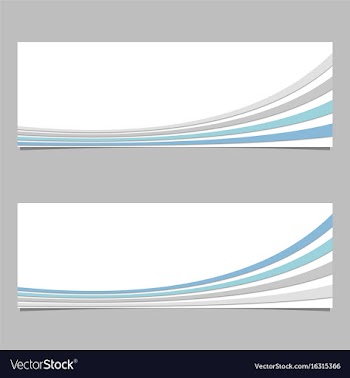 Abstract banner template from curved stripes vector image