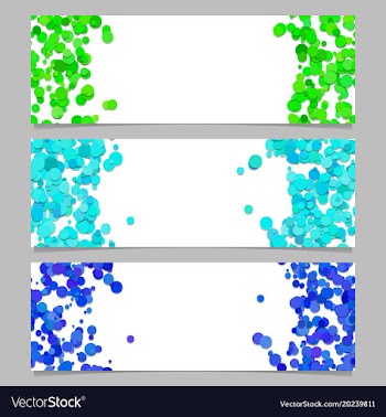 Abstract banner template set with colored circles vector image