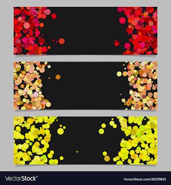 Abstract banner template set with colored circles vector image