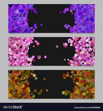Abstract banner template set with colored circles vector image